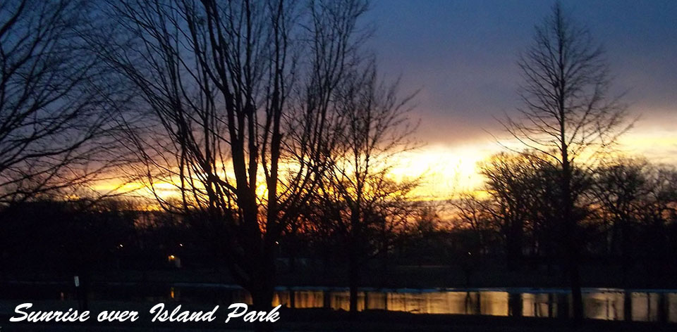Sunrise over Island Park